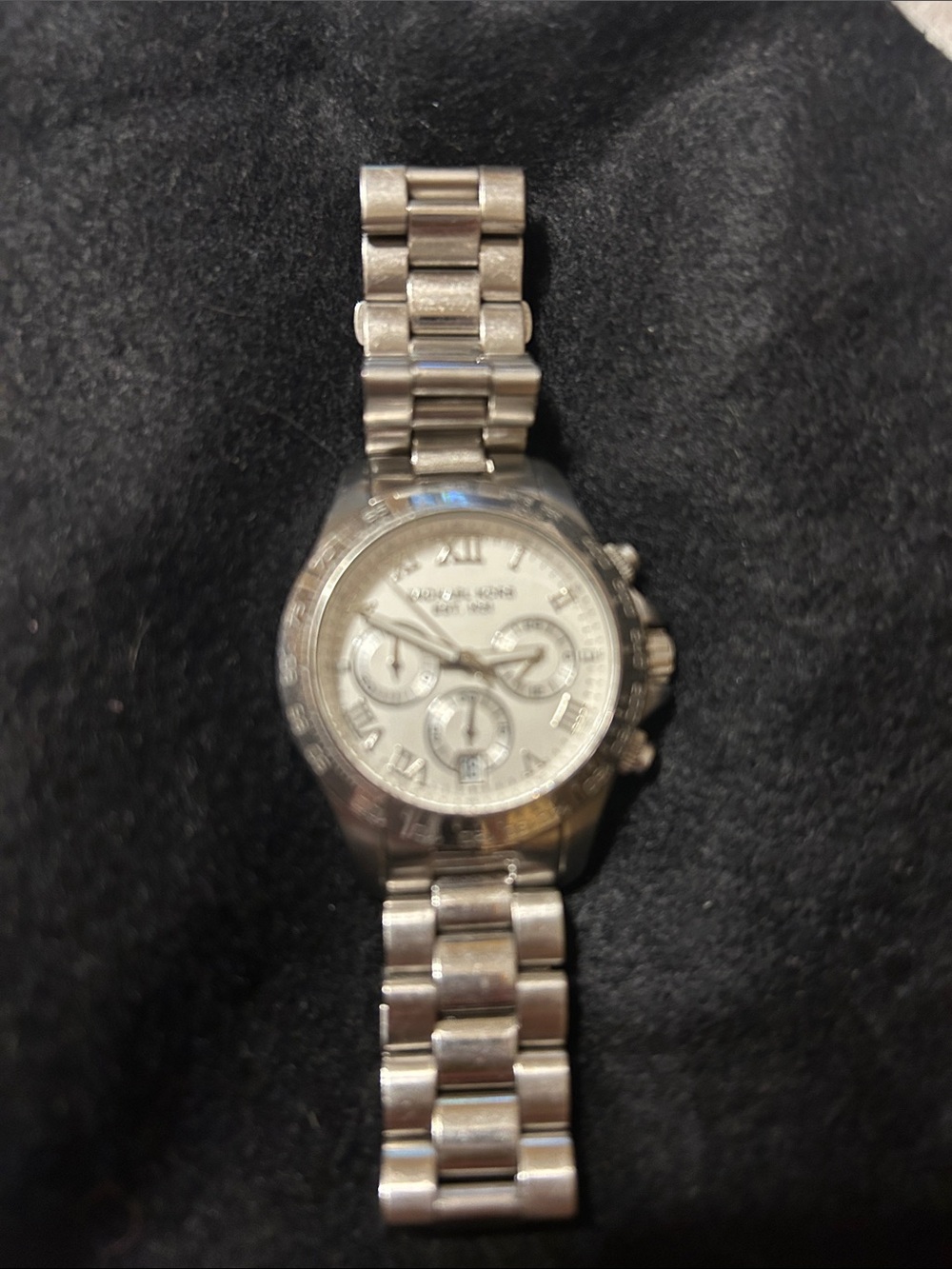 Michael Kors Silver-Tone Men's Chronograph Watch